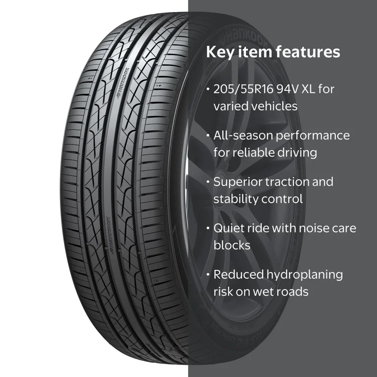 Hankook, Passenger Tire, 205/55R16 94V XL, All Season, High