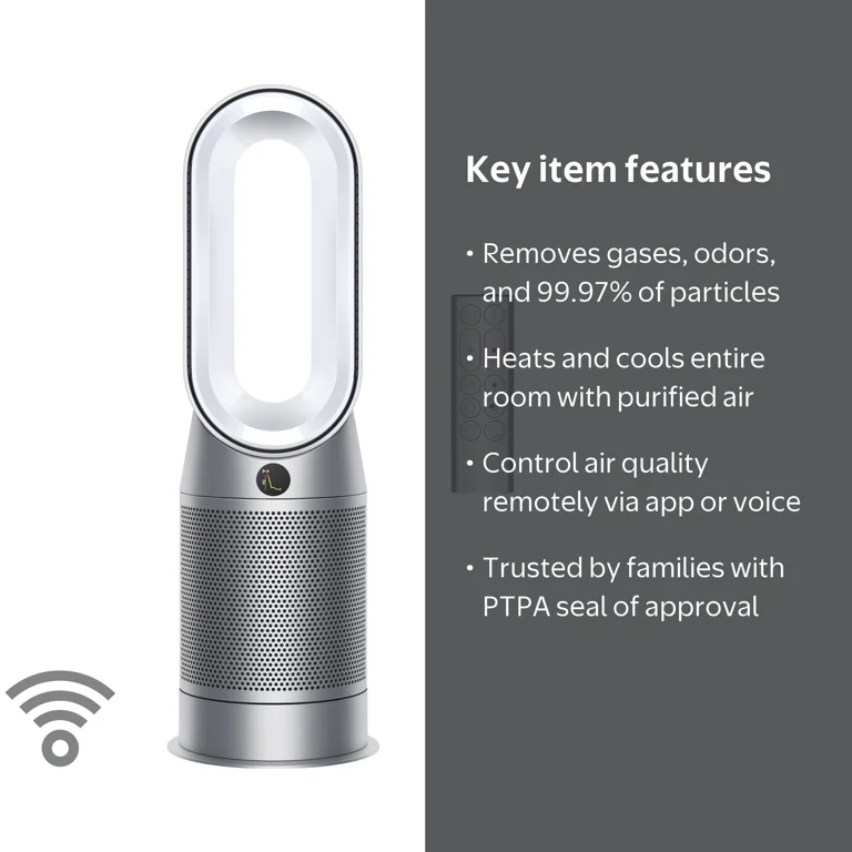 Dyson HP07 Cool Air Multiplier Purifier Heater, White/Silver, New