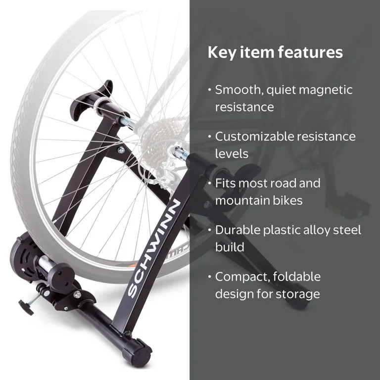 Schwinn Indoor Exercise Steel Bicycle Trainer, Magnetic Resistance