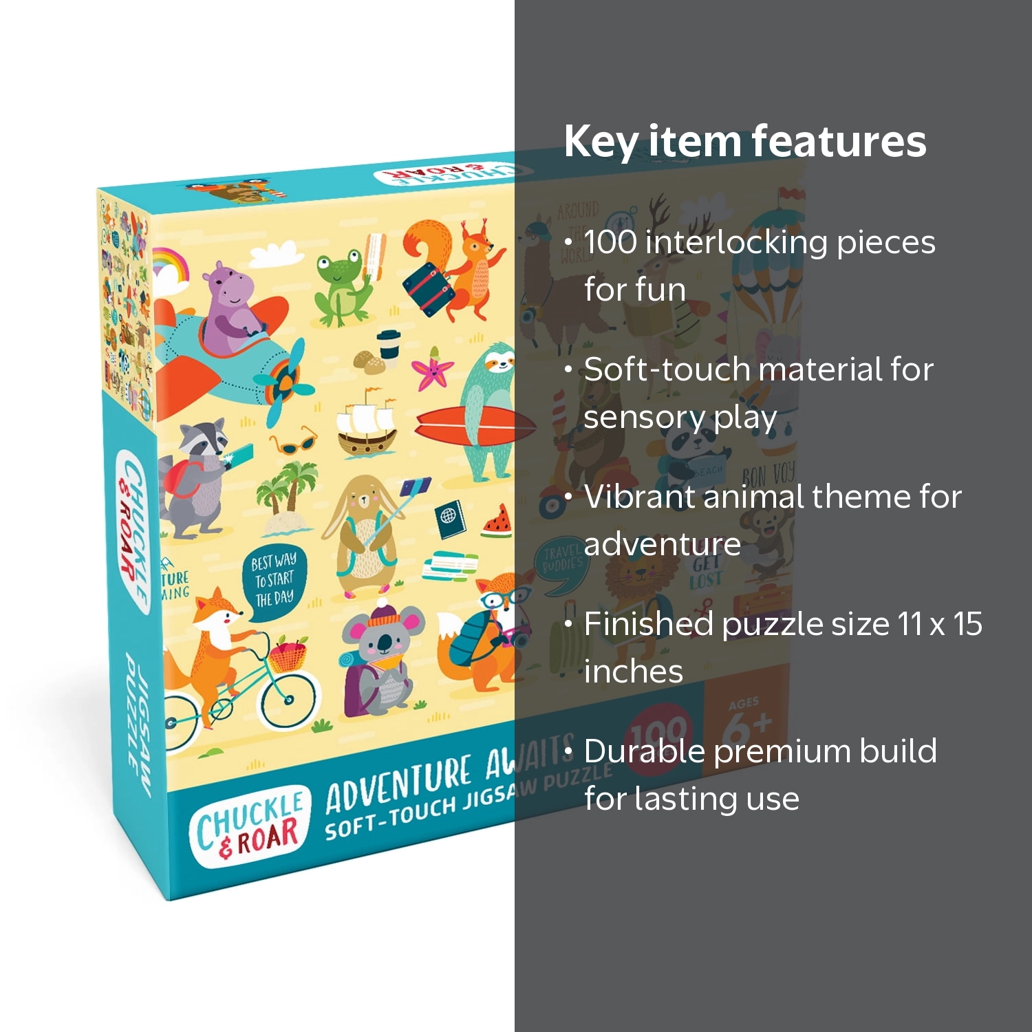 Chuckle & Roar Adventure Awaits Soft-touch Interlocking Jigsaw