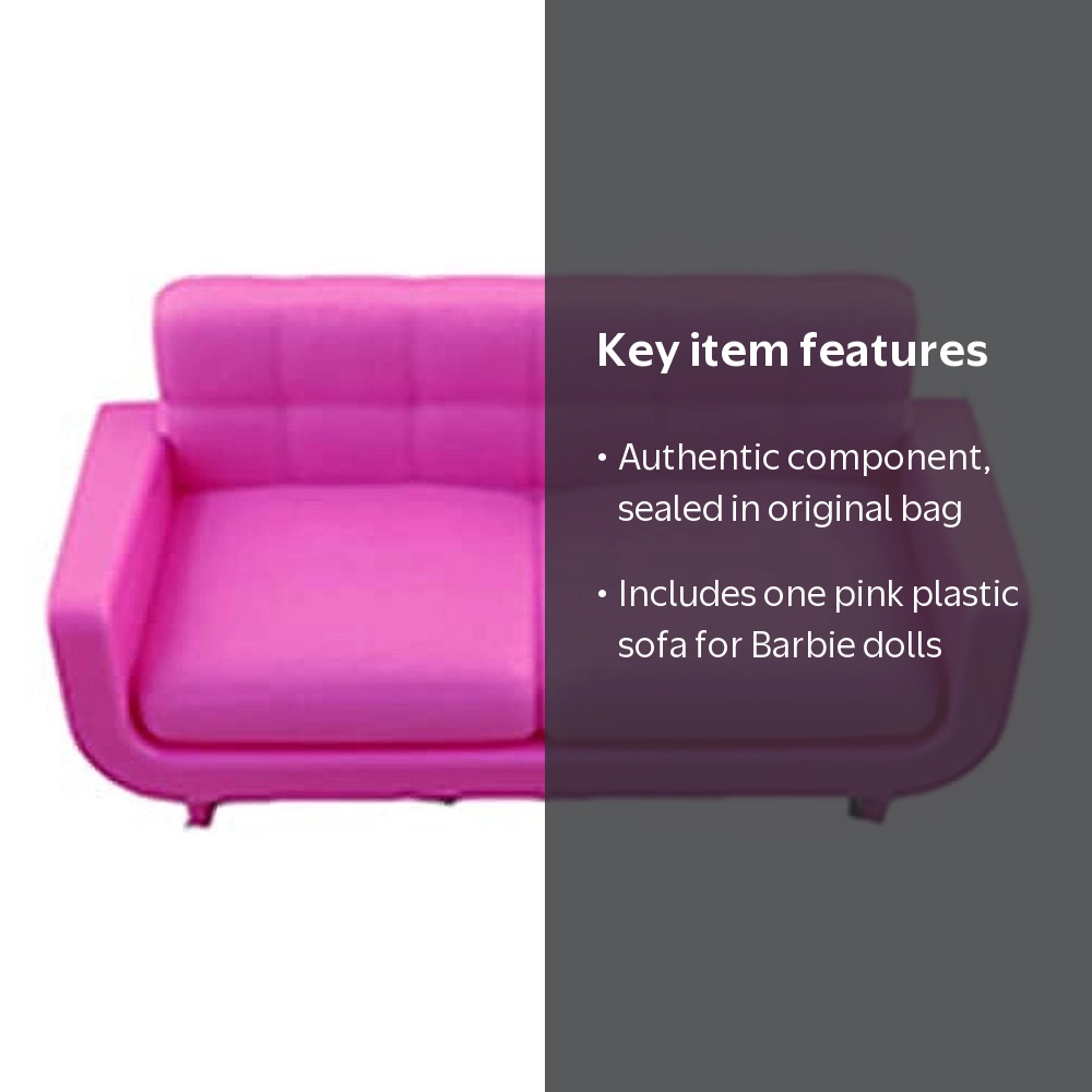 Barbie, Replacement Parts, Model GRG93, Pink Plastic Sofa