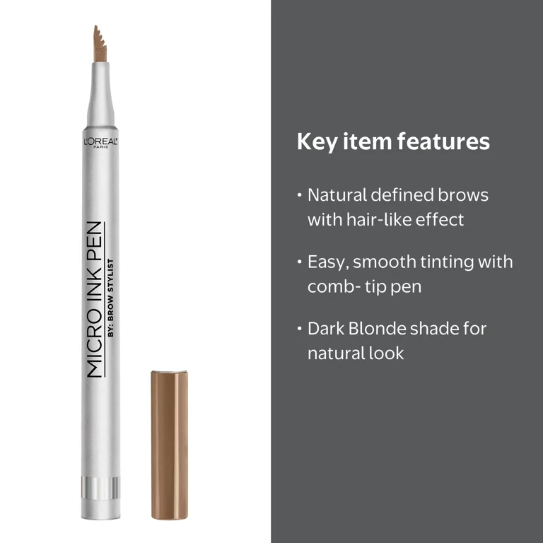L'Oréal Paris Brow Stylist Micro Ink Pen, Up to 48HR Waterproof