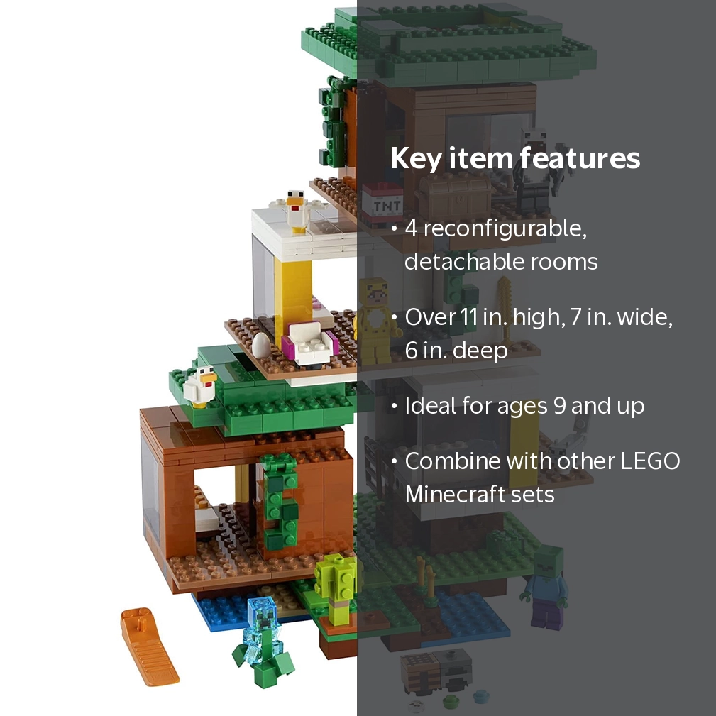 LEGO, Minecraft The Modern Treehouse, 21174, 909 Pieces - Walmart.com