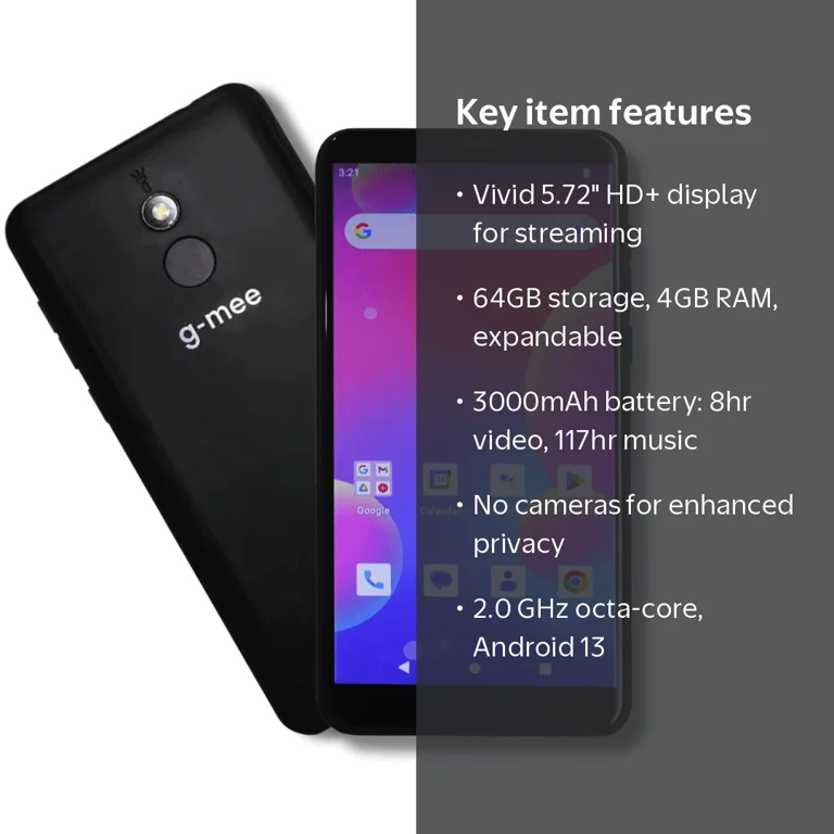 G-Mee Connect Pro Safer Smartphone | 4GB RAM, 64GB Storage, 5.72