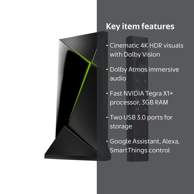 NVIDIA, Android TV Pro, 4K HDR Streaming Media Player, Dolby