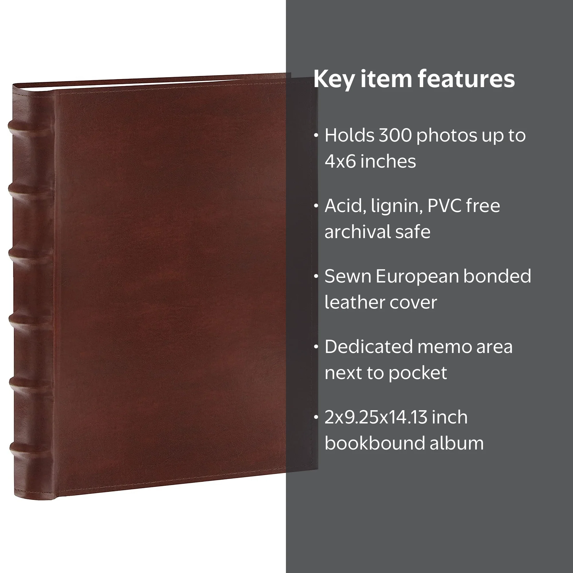Pioneer Photo Albums European Bonded Leather Bookbound 300 Pkt 4x6