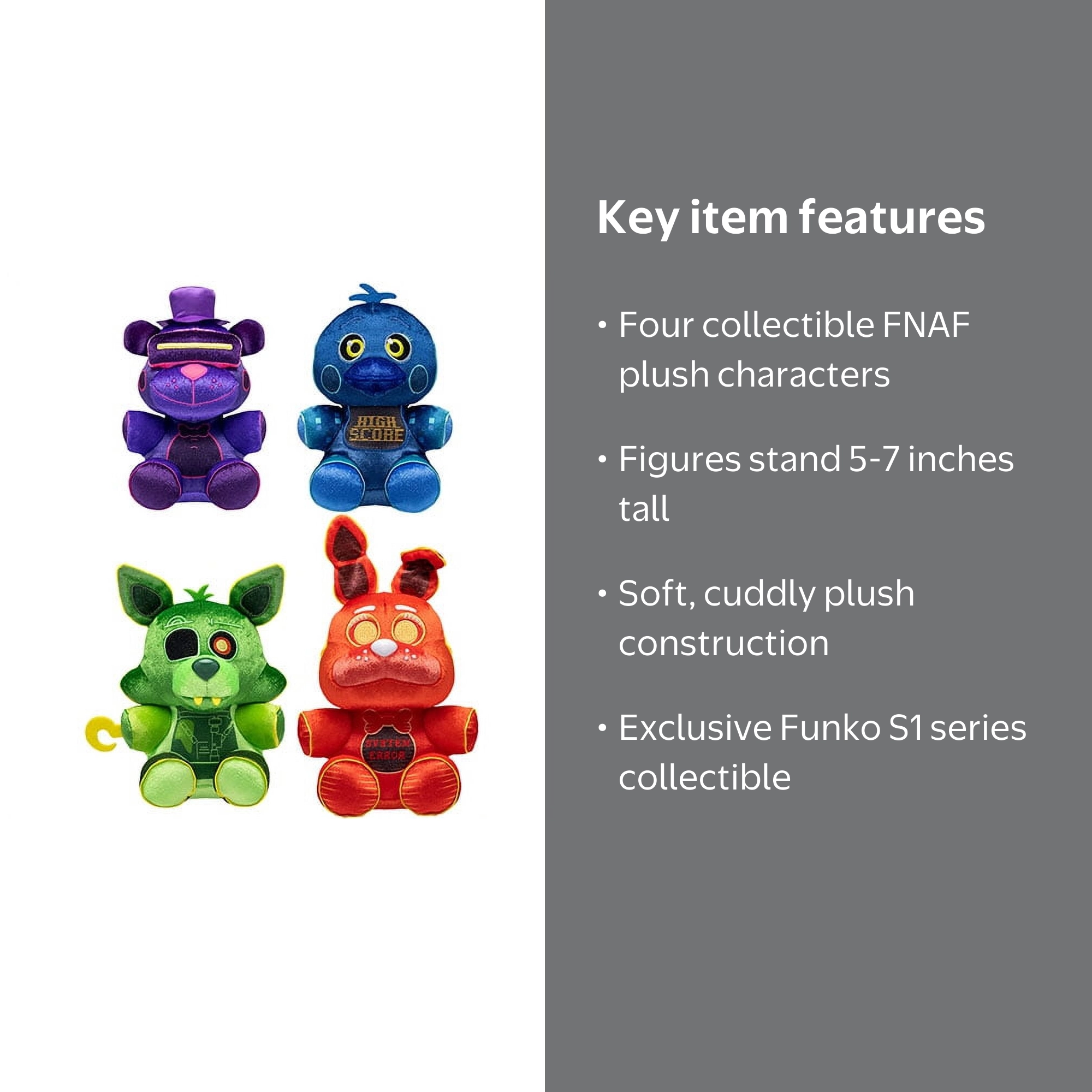 Funko FNAF Collectible Plushies Set of 4 - Five Nights at Freddy's