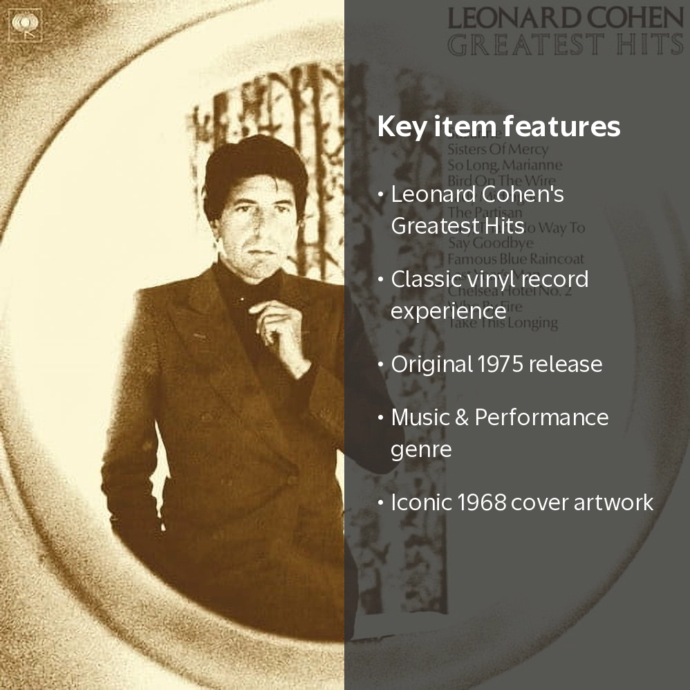 Leonard Cohen, Greatest Hits, Music and Performance, Vinyl Record