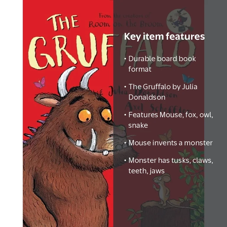 Julia Donaldson, The Gruffalo Board Book, 26 pages, Rhyming Text