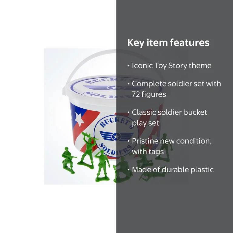 Disney Parks Pixar Toy Story, Bucket O Soldiers (72) Complete Play Disney Parks Pixar Toy Story, Bucket O Soldiers (72) Complete Play