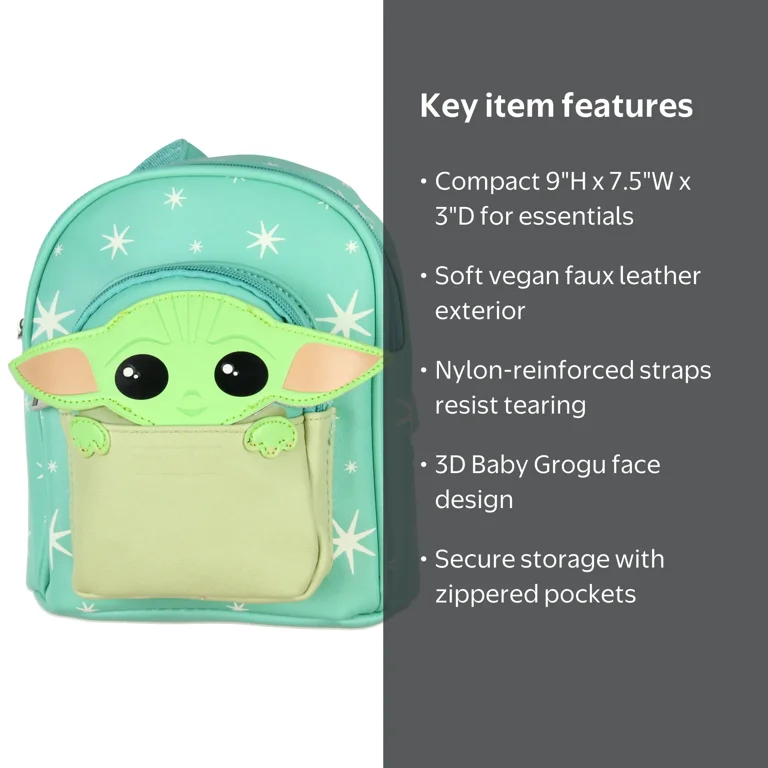 disney baby yoda mini backpack Loungefly Star Wars The Mandalorian Grogu AOP shopzimo Whether its for school or travel Star Wars The Mandalorian Baby