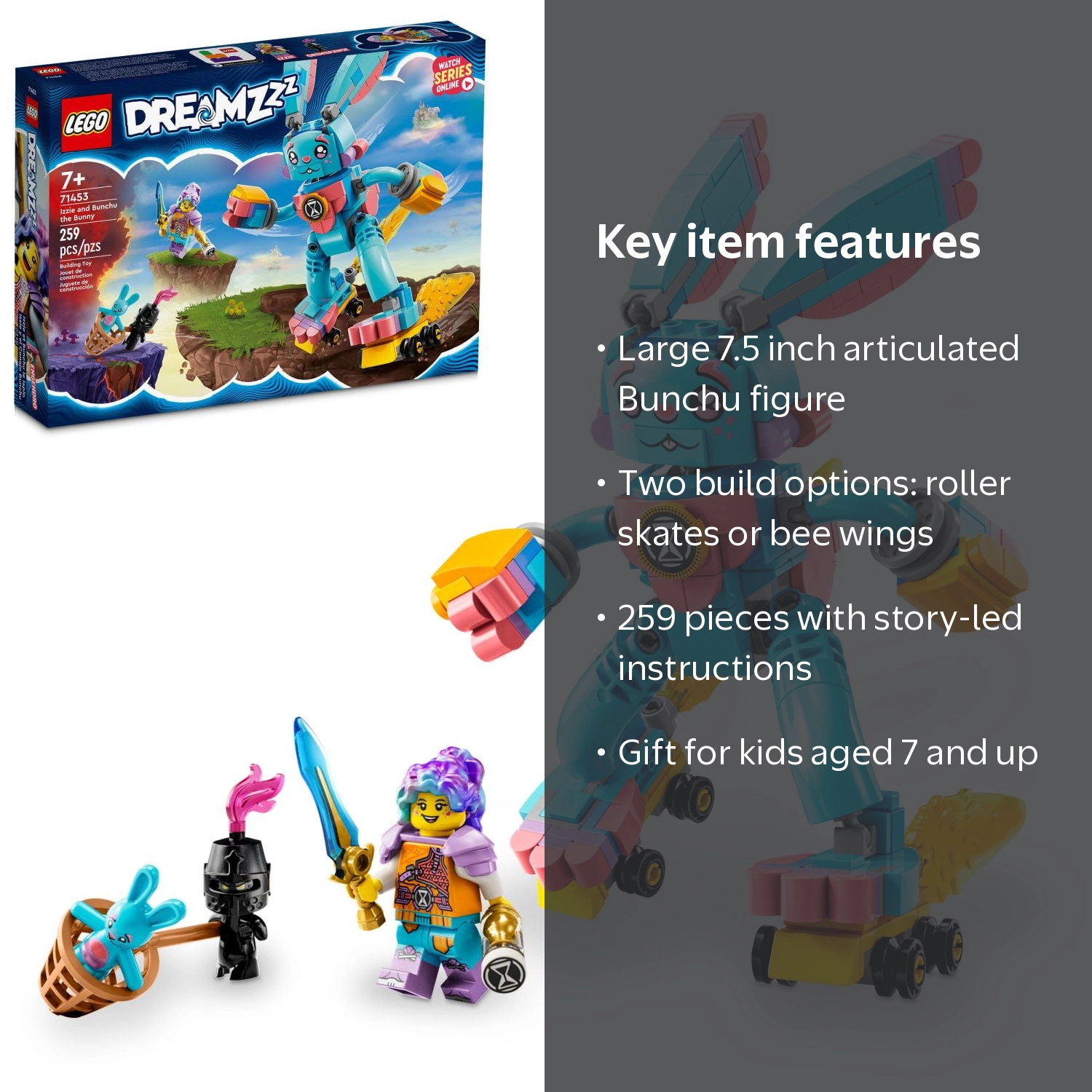 LEGO DREAMZzz Izzie and Bunchu Bunny Building Toy Set, 2 Ways