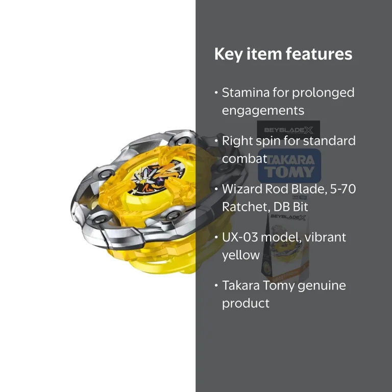 Takara Tomy, Beyblade Booster Wizard Rod 5-70DB UX-03, Stamina