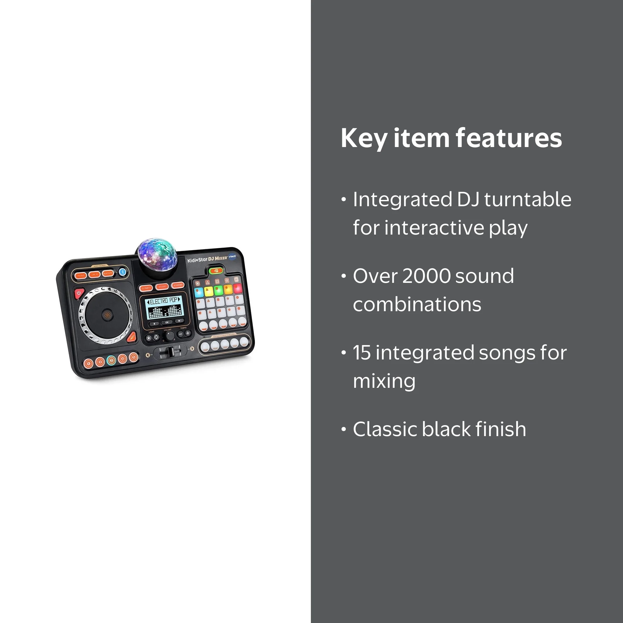 VTech Kidi Star DJ Mixer Color: Black Exclusive - Walmart.com