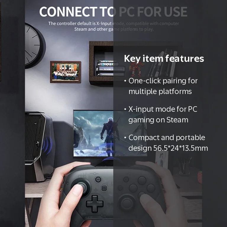 Wireless Controller Converter Adapter for PS4/PS5/Switch Pro/Xbox