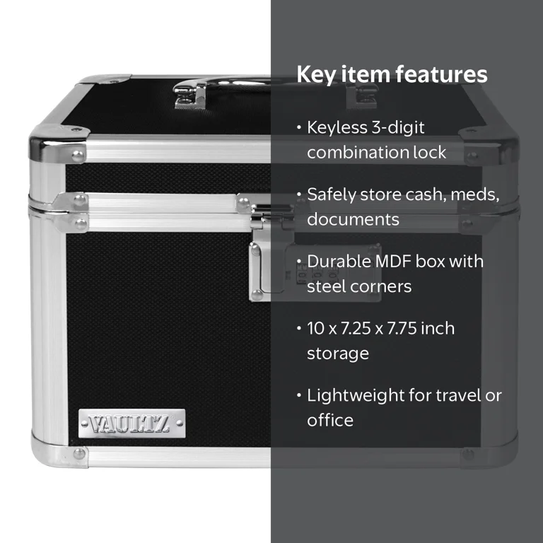Vaultz Combo Lock Storage Box, VZ00102-2, Medium Density
