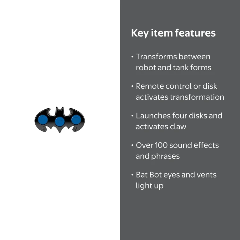 Imaginext, Batbot, Transforming Robot Toy with Lights and Sound