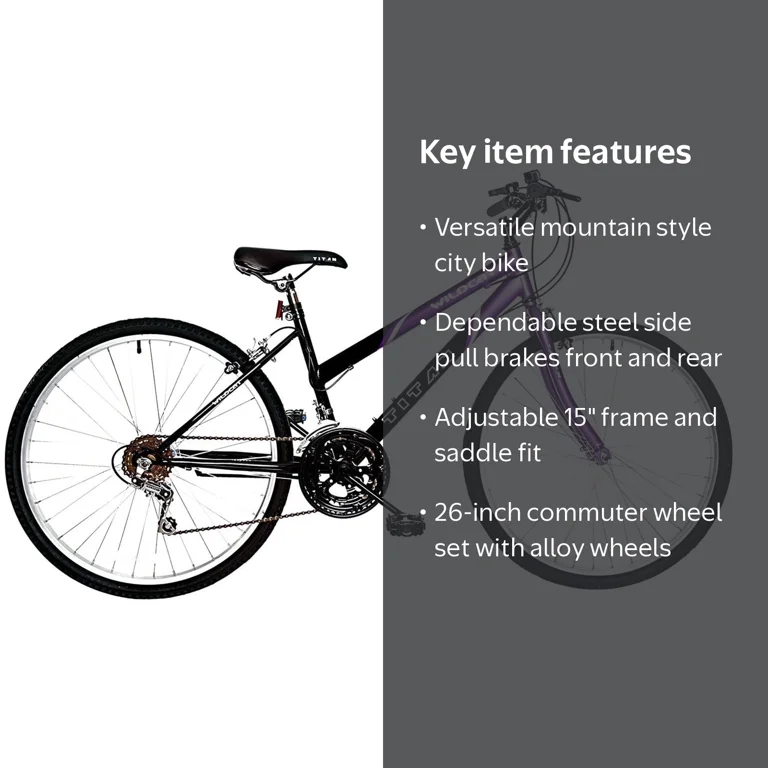 Titan, Women's Mountain Bike, 18-Speed, Purple and Black - Walmart.com
