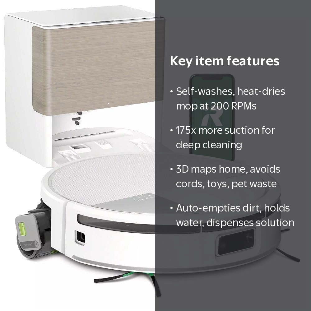 iRobot, Roomba Max 705 Combo Robot Vacuum and Mop, White - Walmart.com