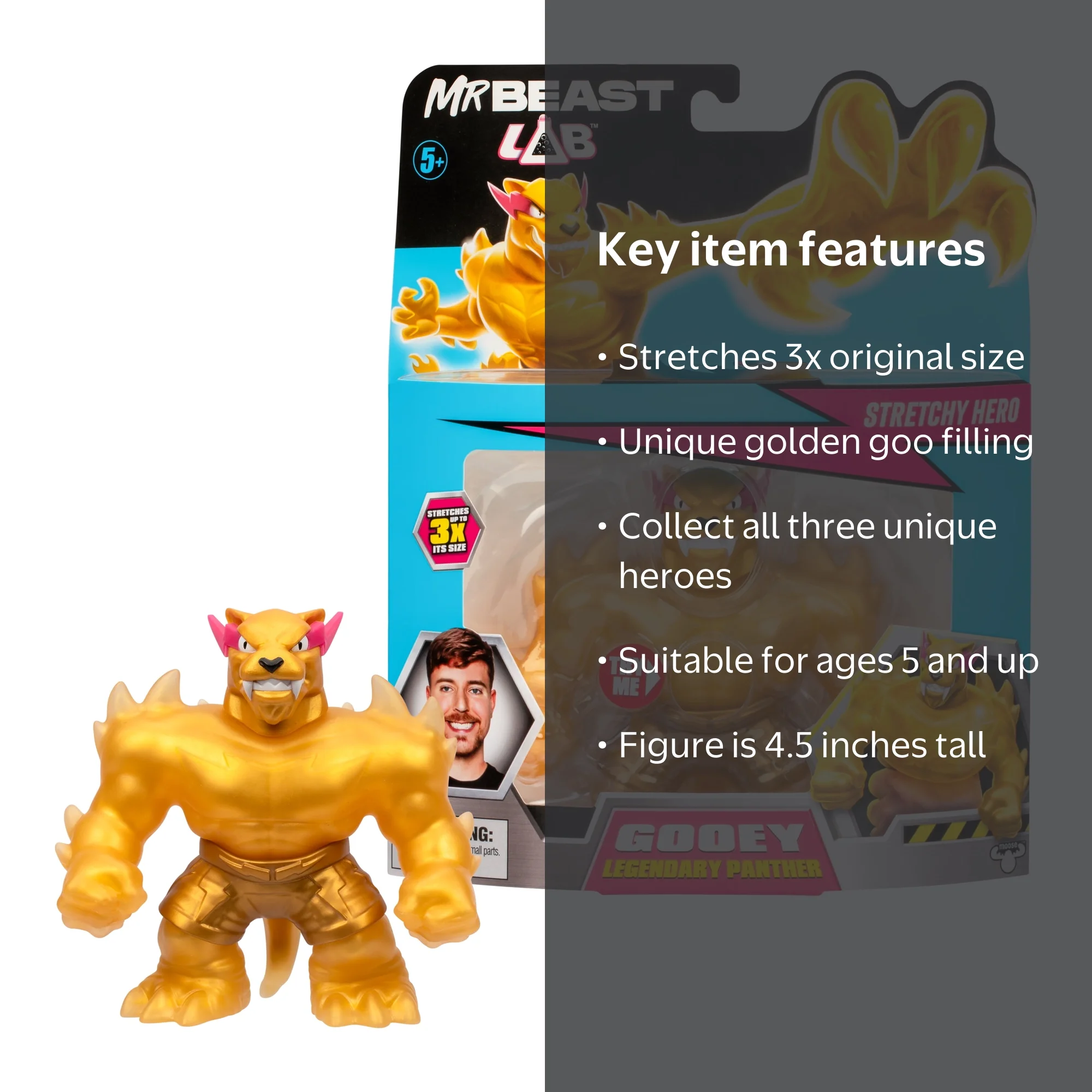 MRBEAST LAB, Action Figure, Legendary Panther, 4.5