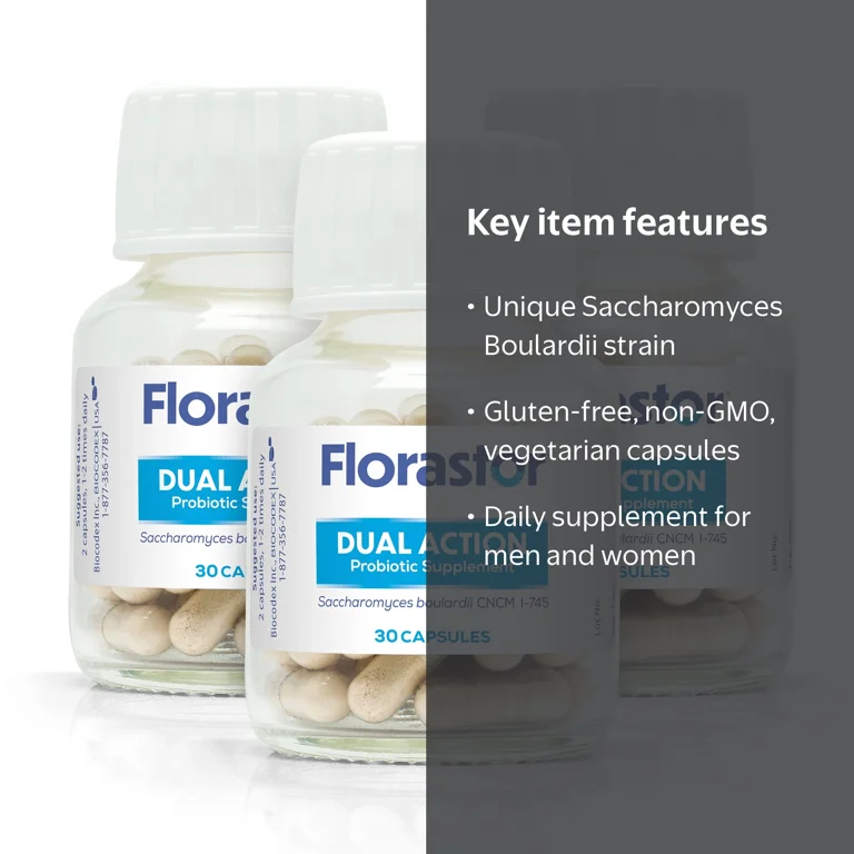 Florastor Daily Probiotic for Women & Men with Saccharomyces