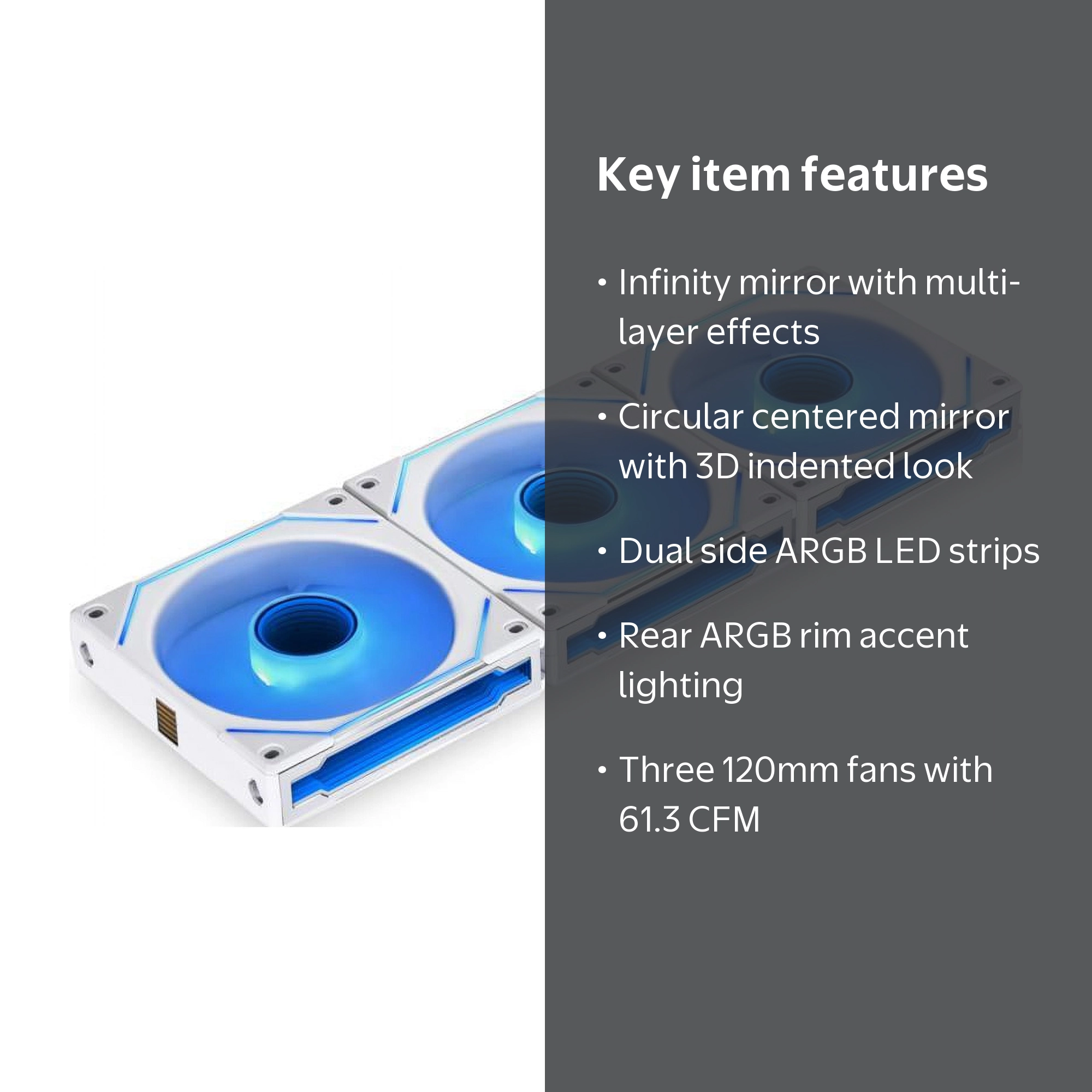 Lian-Li, UNI Fan SL-Infinity 120mm-Triple Pack-ARGB Fan UF-SLIN120