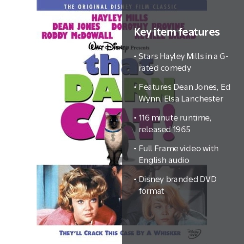 Disney, That Darn Cat!, Family Classic Movie, 1965, DVD, Comedy