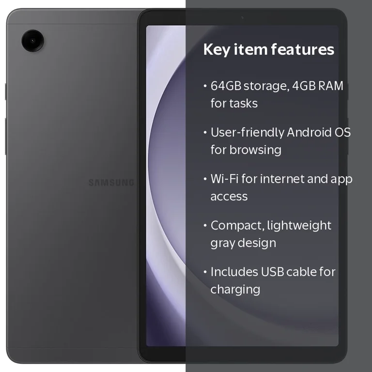 Samsung, Galaxy Tab A9, Gray, 8.7