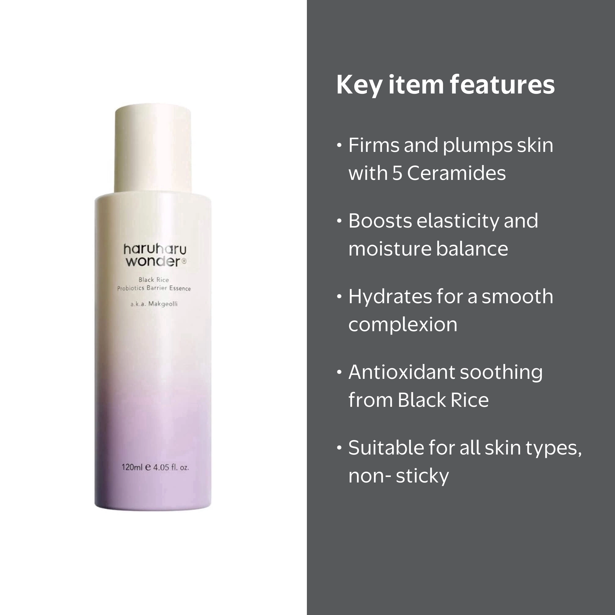 haruharu wonder Black Rice Probiotics Essence, Hydrating Barrier