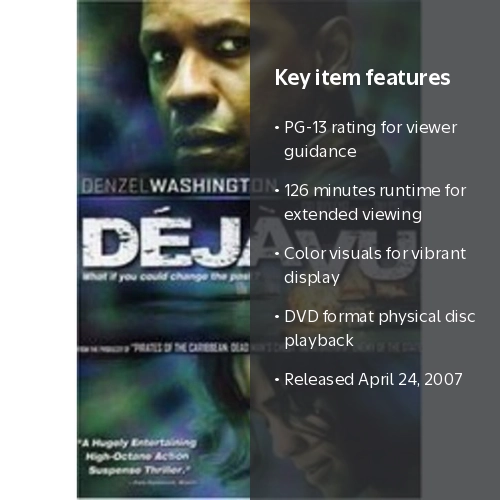 Deja Vu, DVD, PG-13, 126min, Buena Vista Home Entertainment