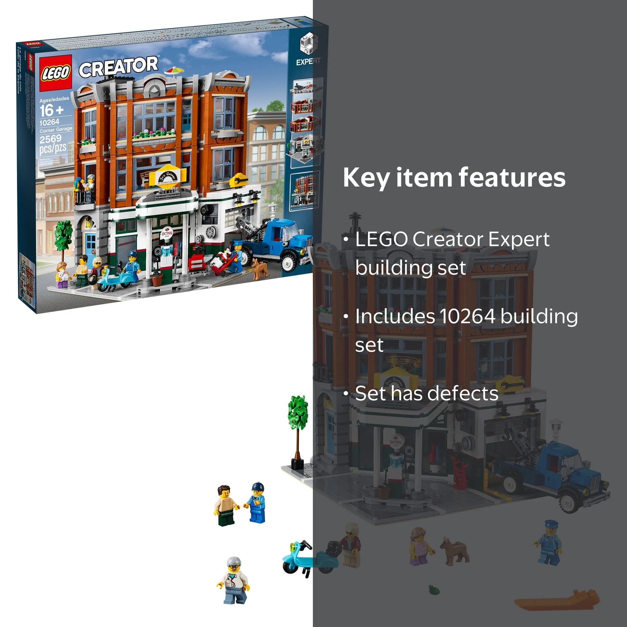 LEGO Creator Expert Corner Garage 10264 Building Set with Detailed