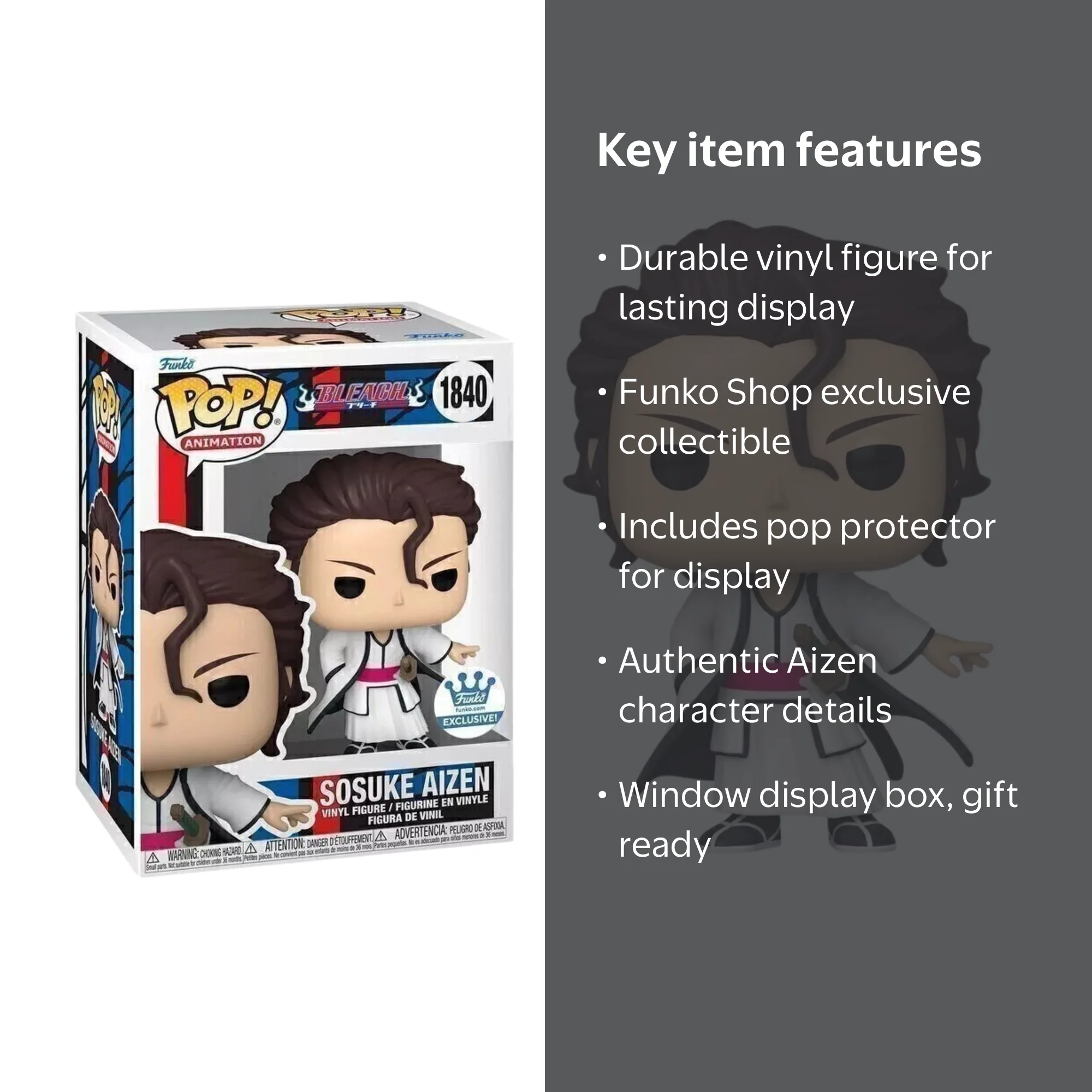 Sosuke Aizen Funko Pop! Animation Bleach - Exclusive Collectible