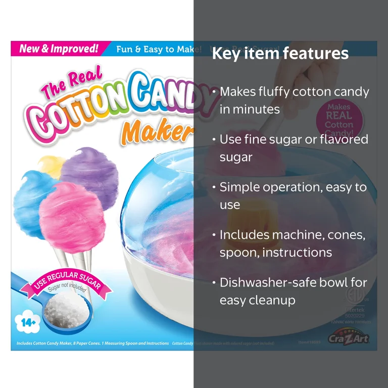Free Shipping! Cra-Z-Art Cotton Candy Maker, 100W, includes paper