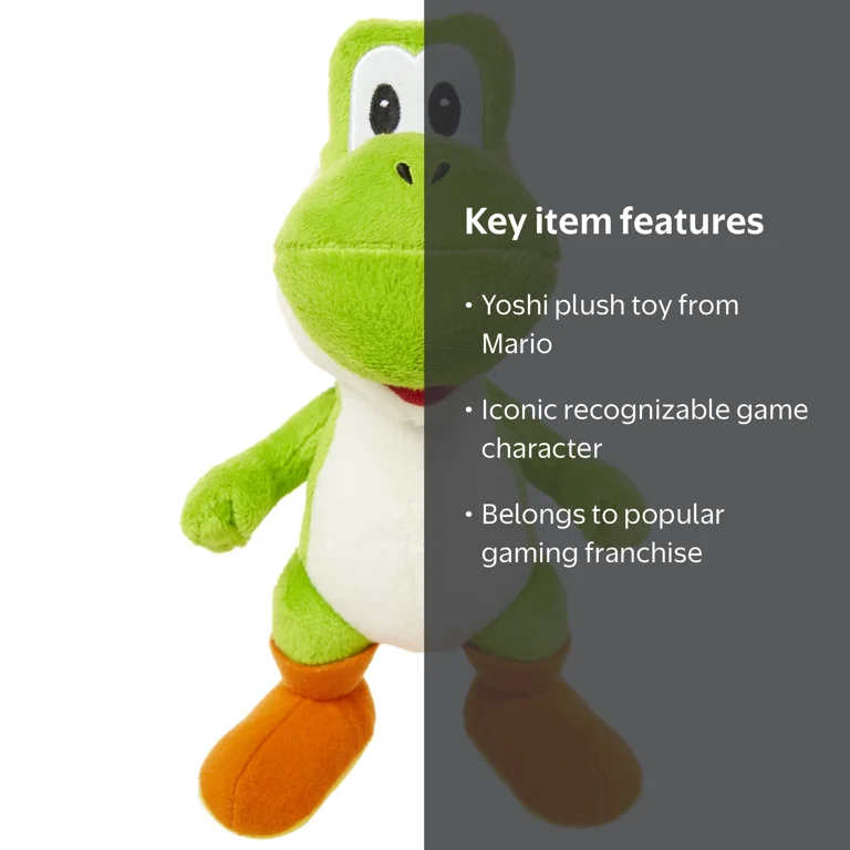 Nintendo, Super Mario Plush, Yoshi, Official Character - Walmart.com