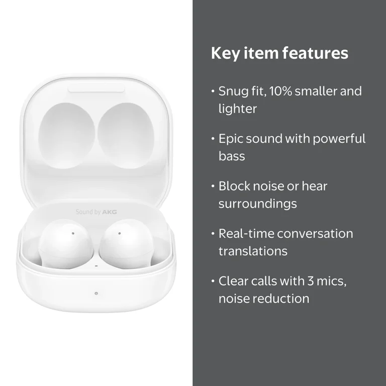 Samsung Galaxy Buds2 Bluetooth Earbuds, True Wireless, Noise
