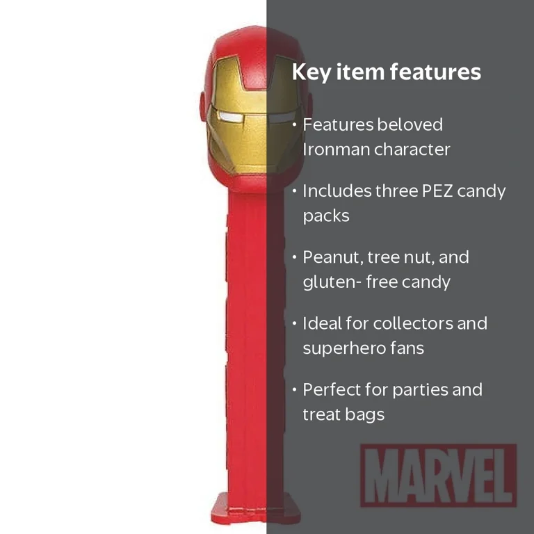 PEZ Candy Marvel Blister Pack Dispensers with 3 Candy Packs
