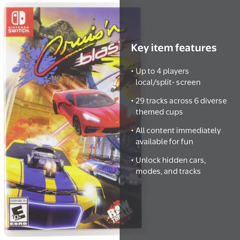 GameMill, Cruis'n Blast, Nintendo Switch, 29 tracks with 23