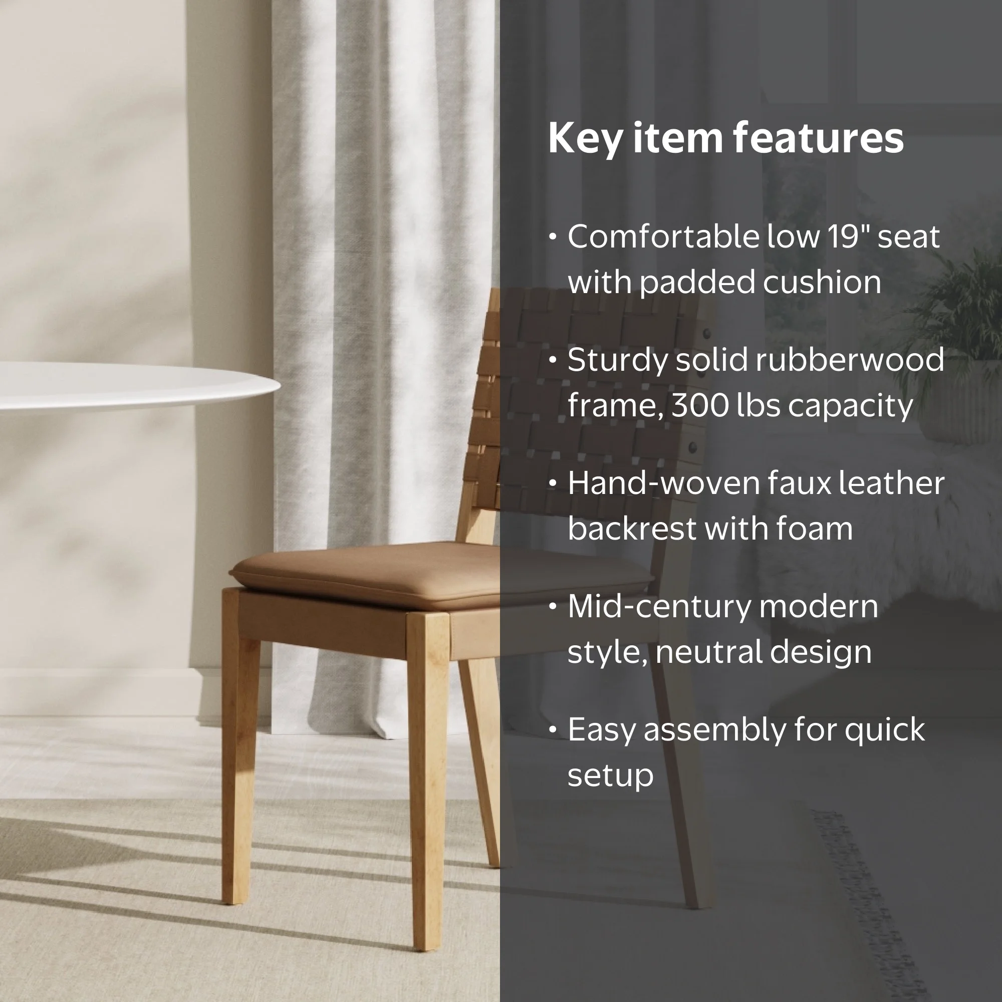 ダイニングチェア Lemonade CHINON CHAIR WOOD SEAT Nathan James Cohen 19in Wood Dining Chair Mid-Century Modern