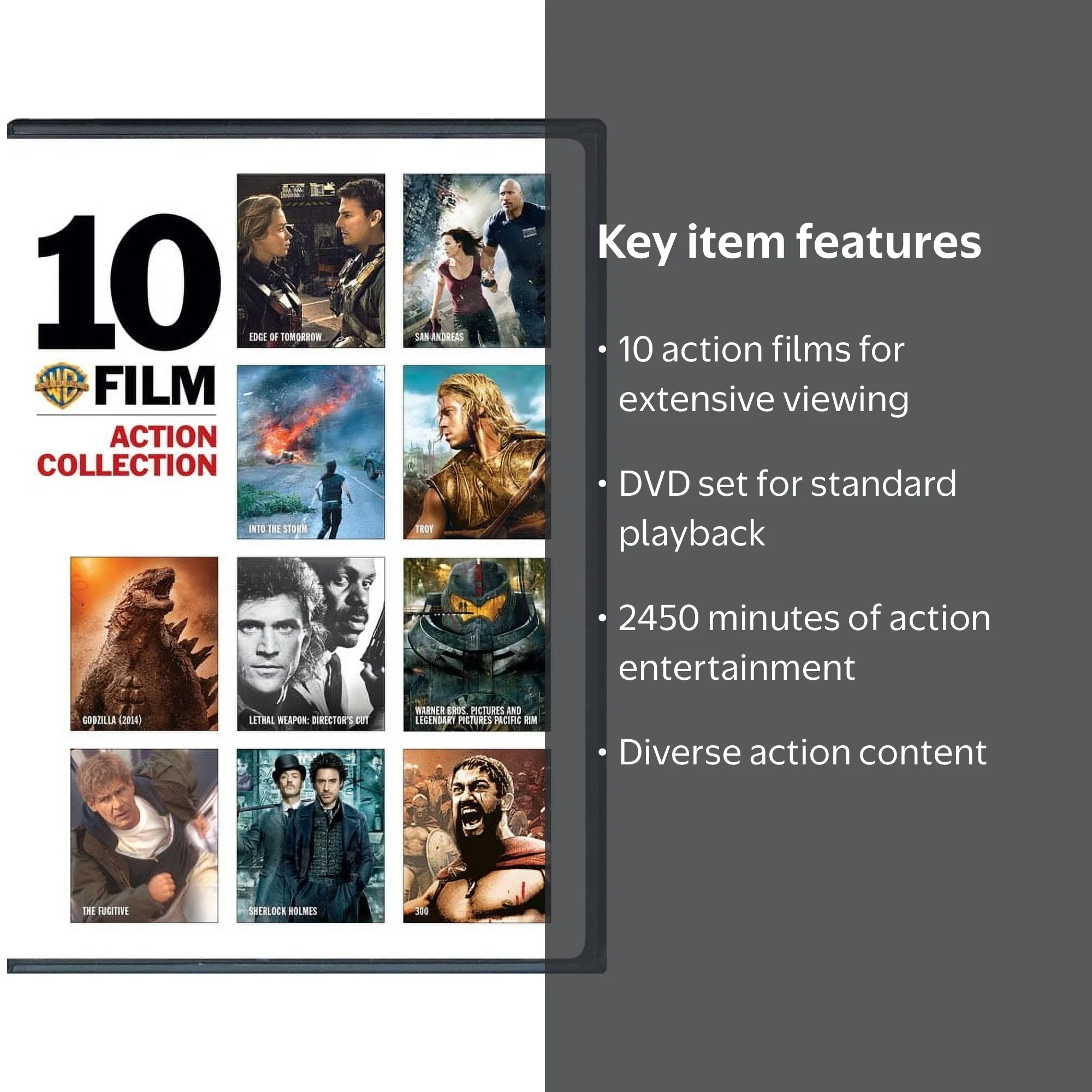 WB 10-Film Action Collection (DVD Set) [DVD] - Walmart.com