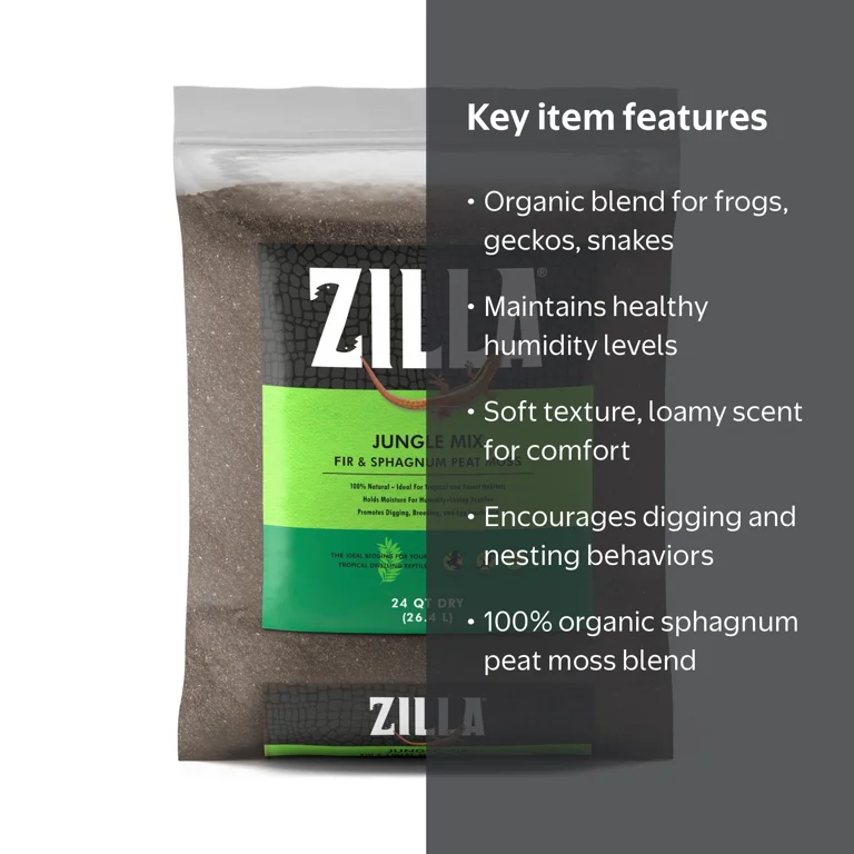 【72%様】内臓未処理　２ケース猛禽、爬虫類等に。 Zilla Pet Reptile Terrarium Substrate, 24 Quart, Jungle Moss Mix