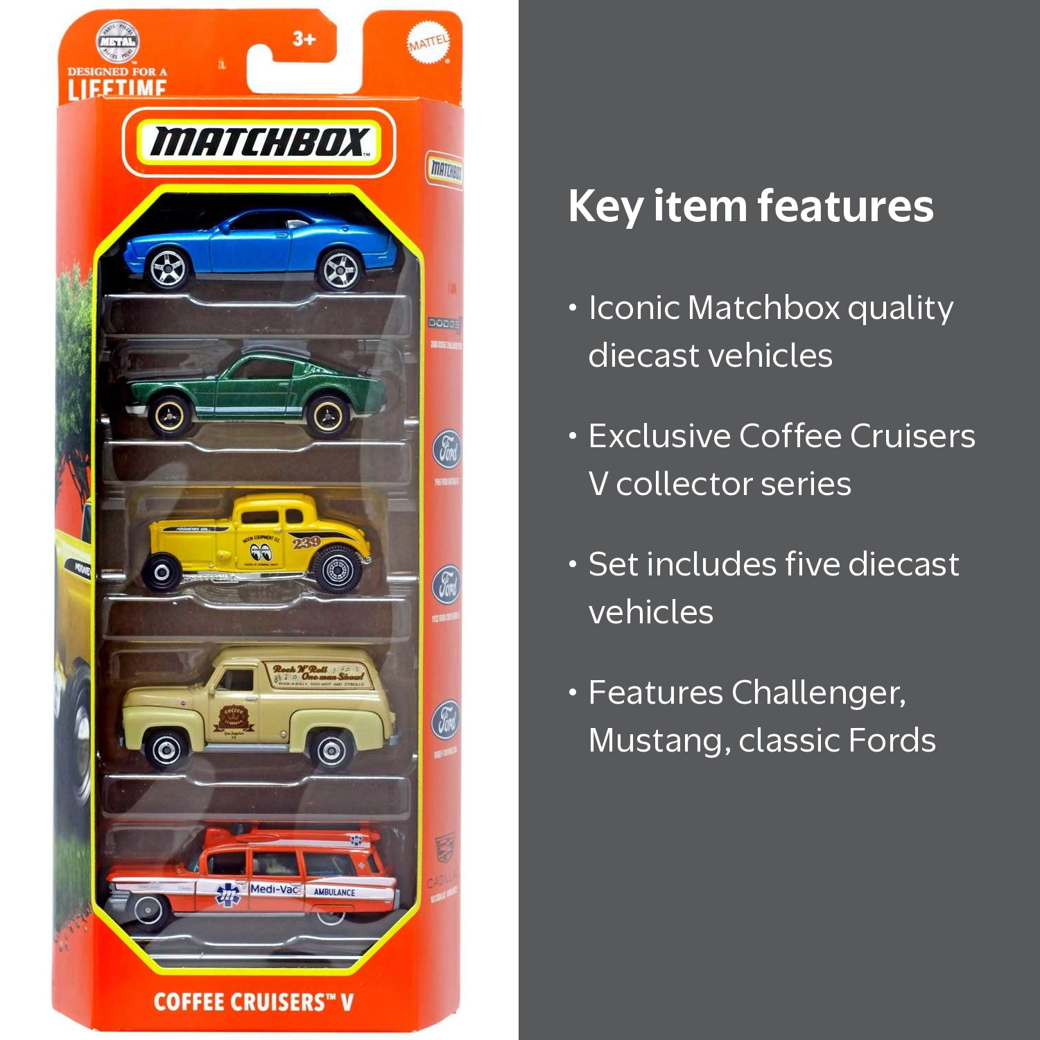 Matchbox Coffee Cruisers V Diecast Vehicle 5-Pack - Walmart.com