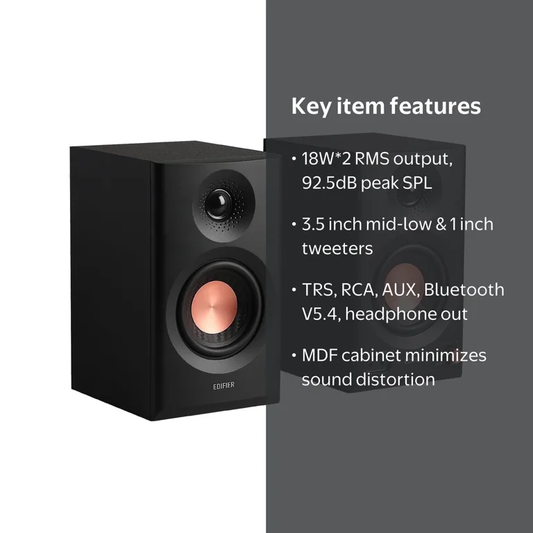 Edifier, MR3 Powered Studio Monitor Speakers, Black - Walmart.com