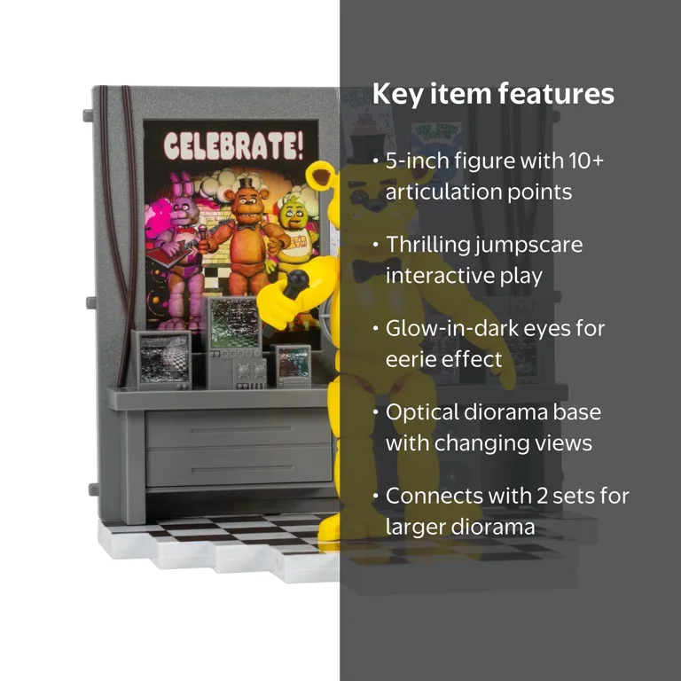 Jazwares, Five Nights at Freddy‚Äôs Golden Freddy Figure, 5-inch