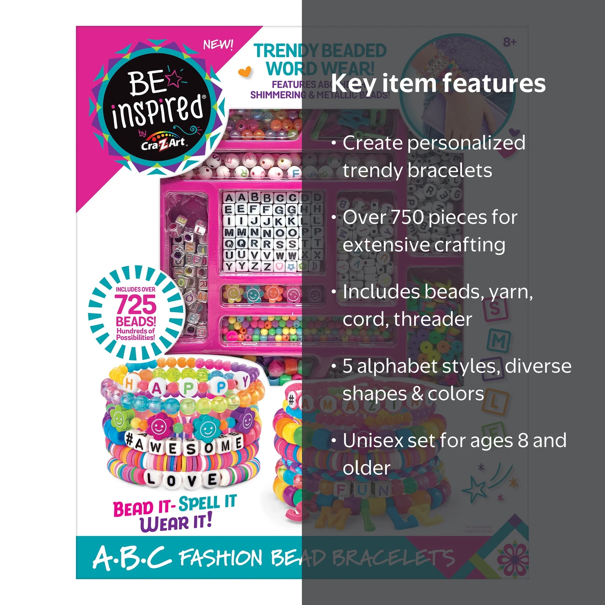 レダシルマのカスタマイズ『e′s INGOT 』トップ&キッズチェーンセット Be Inspired Cra-Z-Art ABC Fashion Bead Bracelet Maker for Tweens