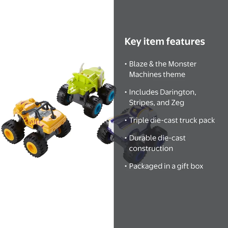 Fisher-Price Nickelodeon Blaze & the Monster Machines 3pk Die-Cast Fisher-Price Nickelodeon Blaze & the Monster Machines 3pk Die-Cast