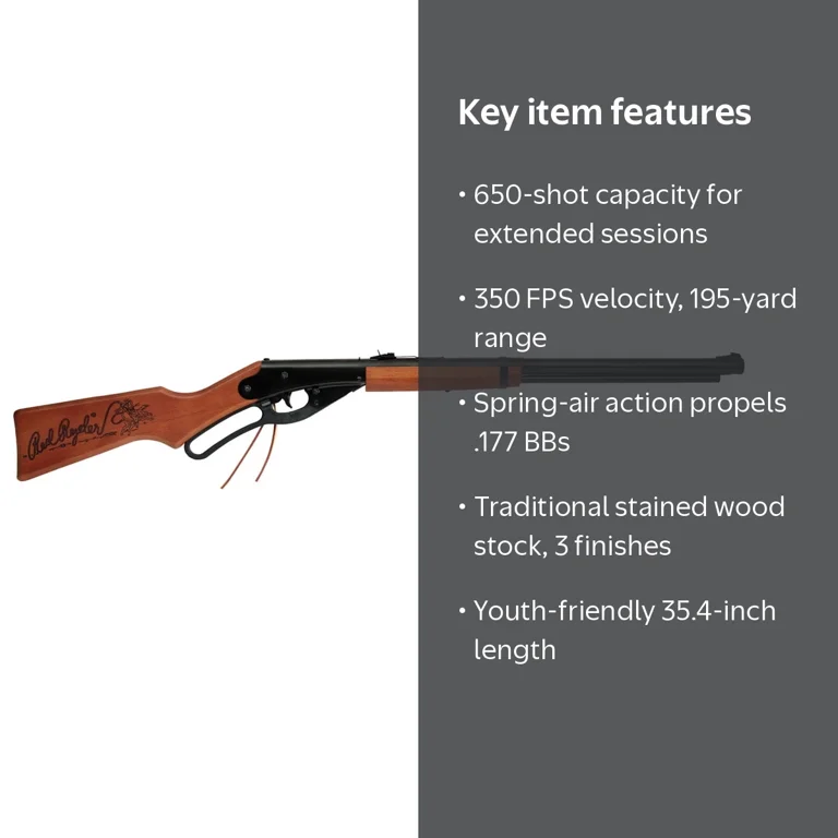 Daisy, Air Rifle, 1938 Red Ryder .177 BB, Spring Power - Walmart.com