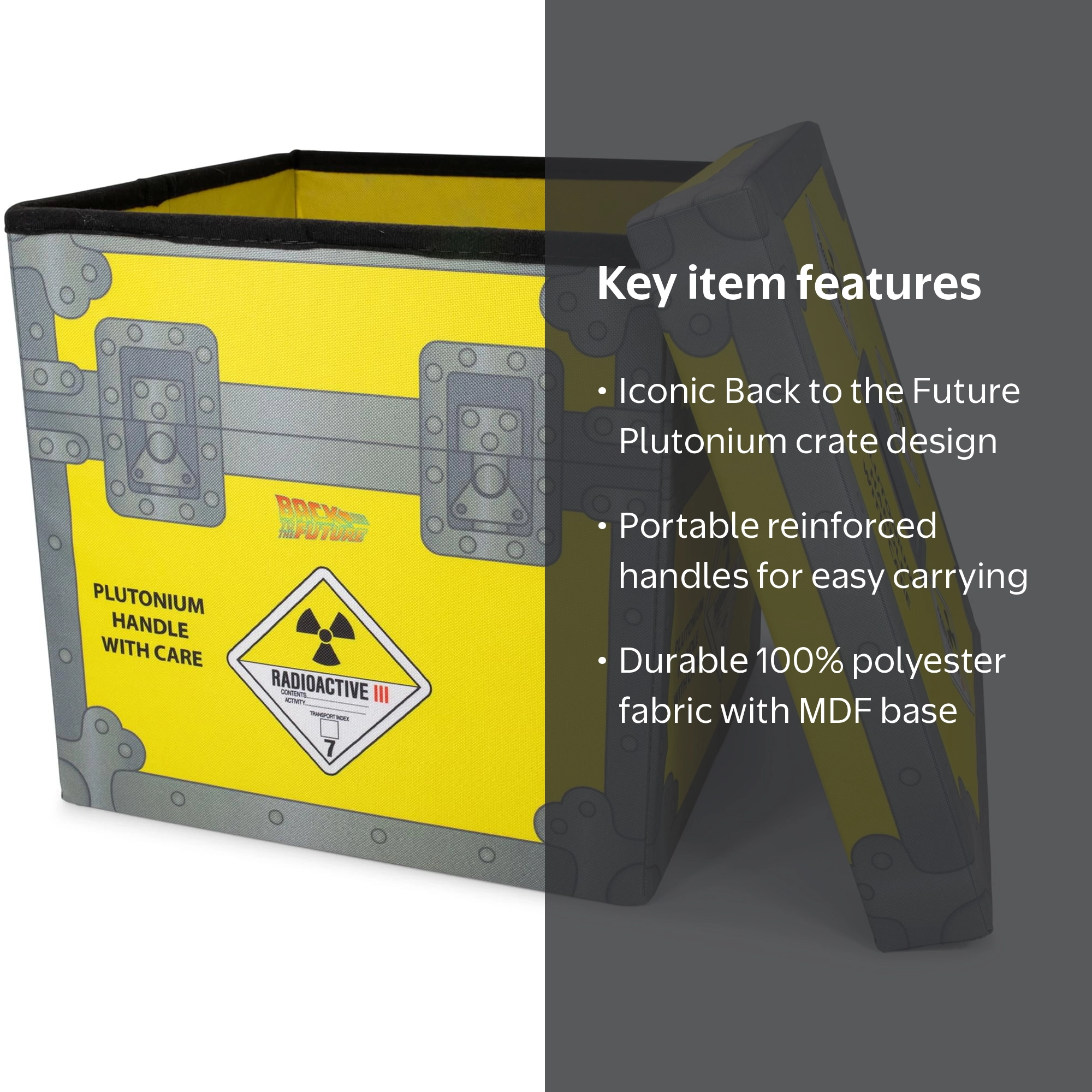 Back to the Future Plutonium Storage Bin Cube Organizer with Lid