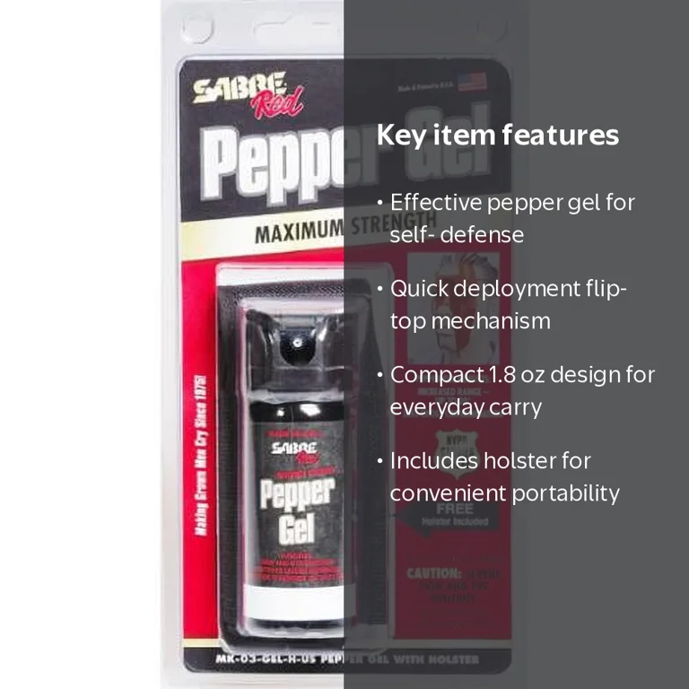 Sabre Self-Defense Protection Spray: Mk-3-gel-h-us Flip-Top Pepper