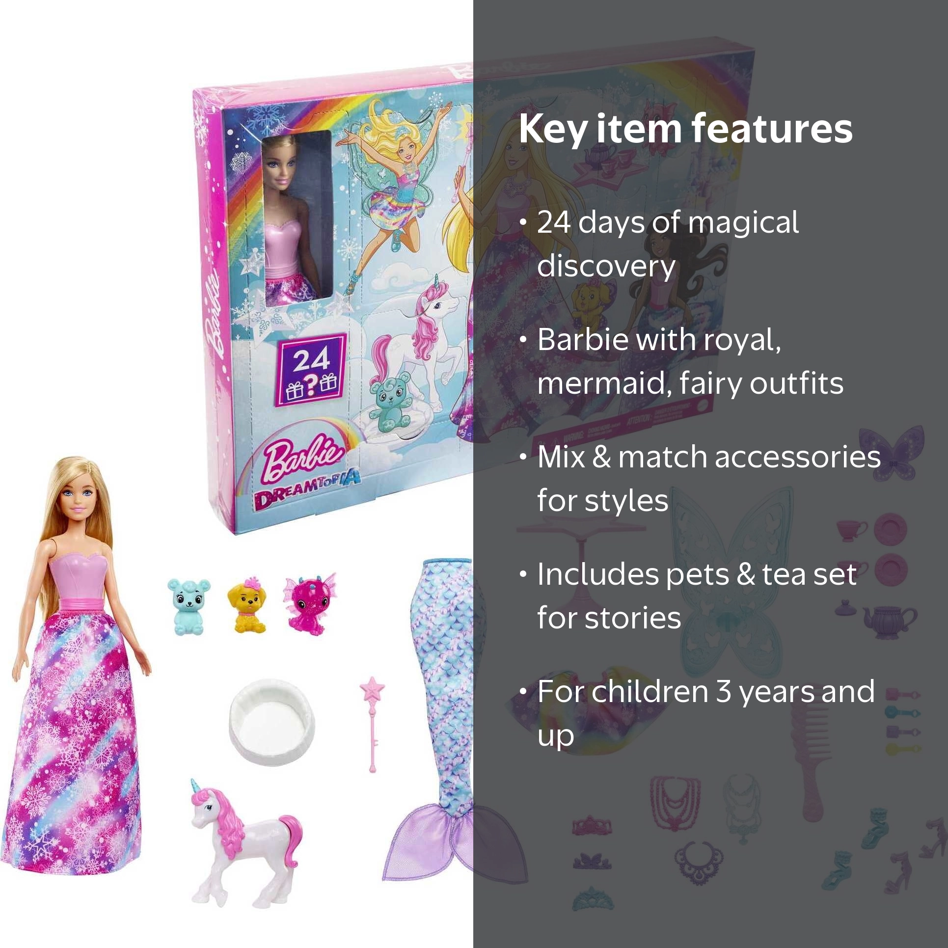 ハワイ メモ帳 24柄コンプリートセット Barbie 海外　まとめ売り Barbie Dreamtopia Fantasy Doll & Surprise Box with 24 Accessories