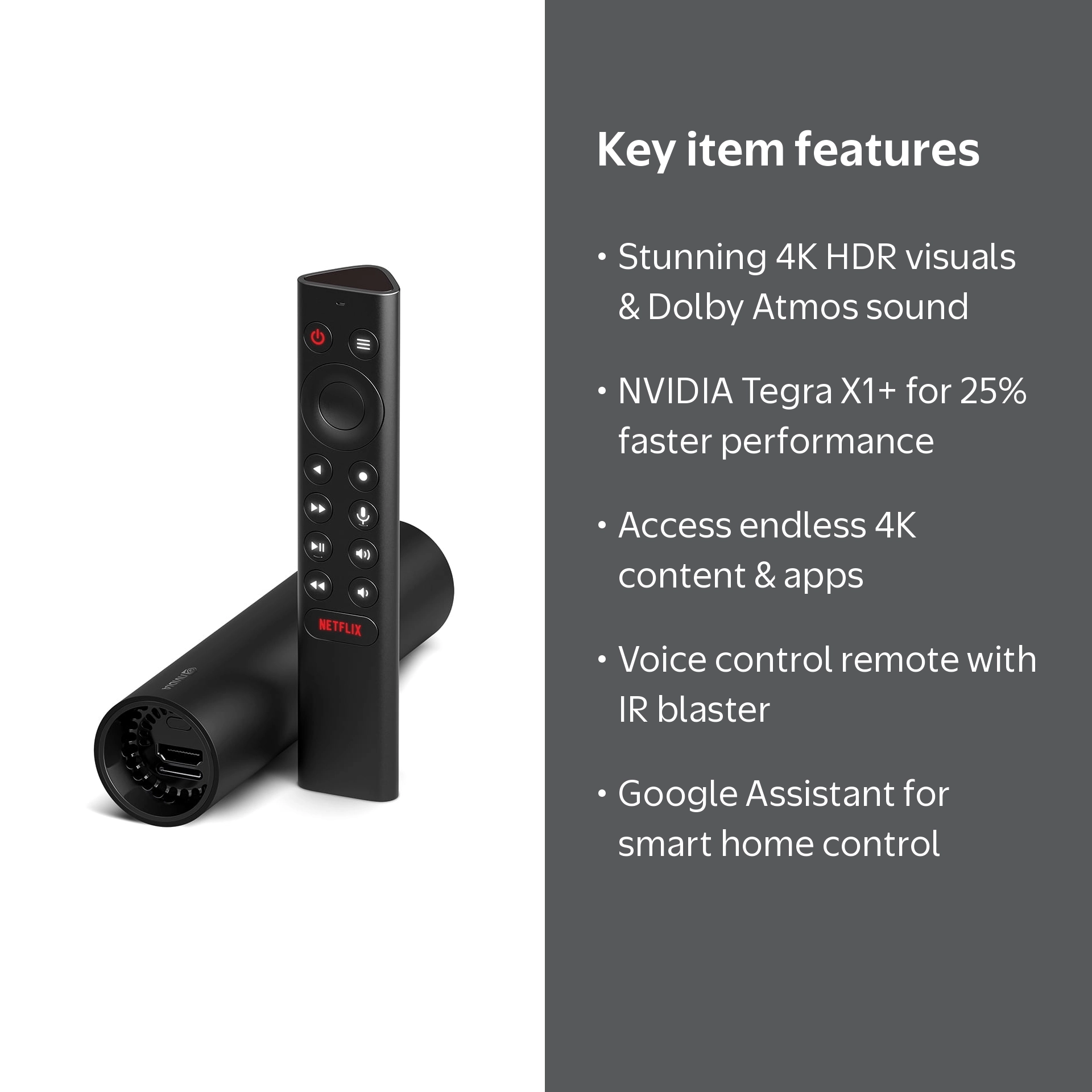 NVIDIA, SHIELD TV 4K HDR Streaming Media Player, Dolby Vision HDR